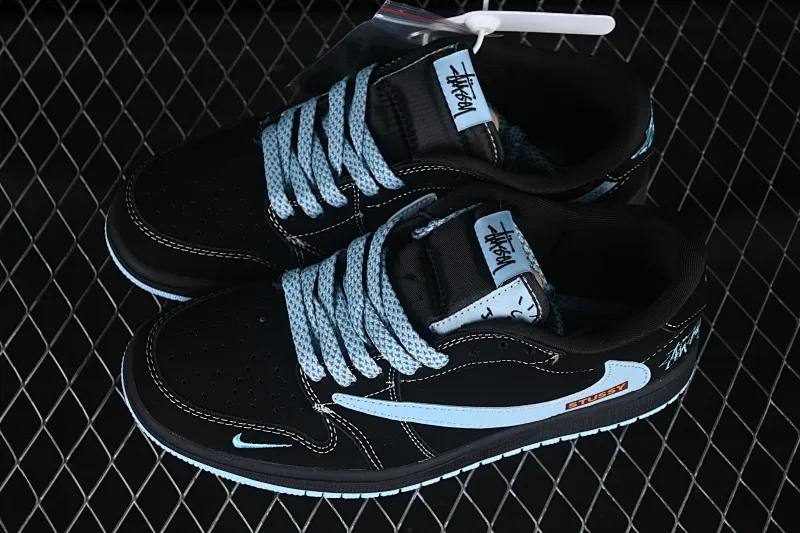 All categories Air Jordan Jordan series basketball shoes Air Jordan 1 Low high-end custom low-top sneakers Travis Scott x Fragment Design x Air Jordan 1 Low OG SP AJ1 Joe 1 Stussy joint black Tiffany low-top cultural casual sneakers XS2024-008